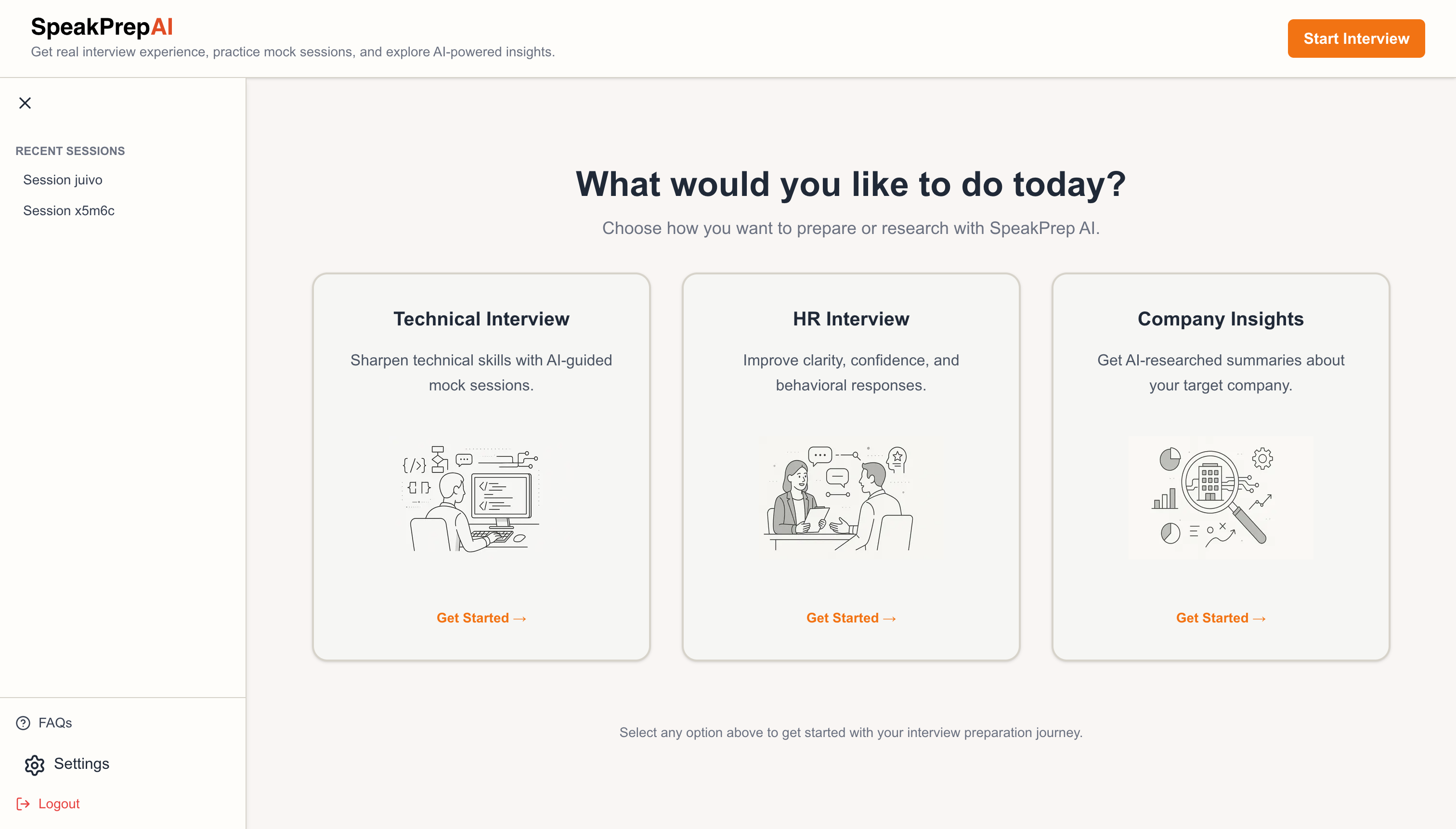 AI mock interview preparation illustration